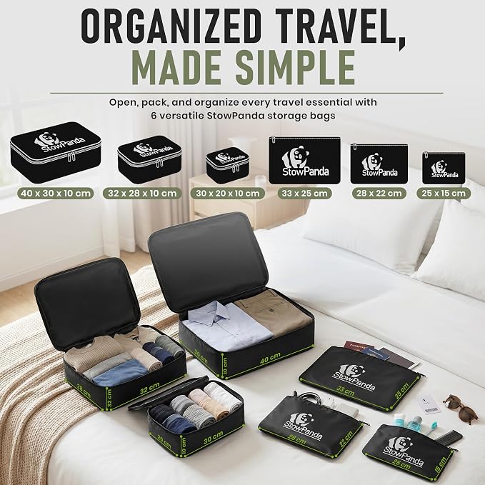 60L Under Bed Storage with Wheels, With 6 Travel Bags, 2-Pack, Light Gray - Image 3