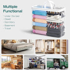10PACK Clear Zippered Storage Bags for Clothes, 22L Plastic Clothes and Under-Bed Storage Organizers, Blanket Storage Bags for Bedding, Linen, Blankets, Comforters, Clothing & Toys (White) - Image 9
