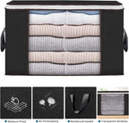 90L Large Storage Bags, 8 Pack Clothes Storage Bins Closet Organizers | Foldable Storage Containers, with Reinforced Handle, for Clothing, Blanket, Comforters, Bed Sheets, Pillows and Toys,Black - Image 4