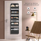 TYMENSH Black Over Door Organizer with 5 Large Clear Pockets and 6 Side Mesh Pockets, Anti-Tilt Hanging Door Storage for Closet, Bathroom, Nursery, Bedroom, Dorm, Toys, Cosmetics - Image 6