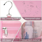 Hanging Mesh Shower Caddy Portable for College Dorm Room Essentials Pink - Image 6