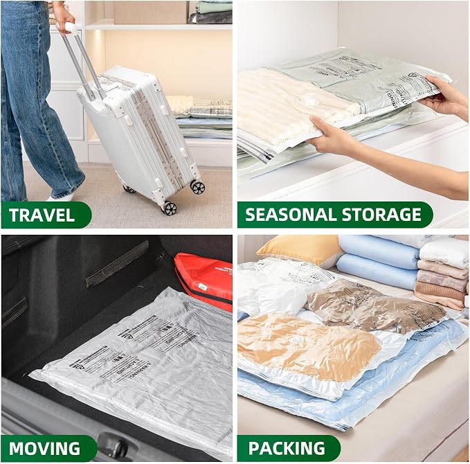 TAILI 6 Pack Vacuum Storage Bags, Jumbo Size (31×40 inch), Cream - Image 9