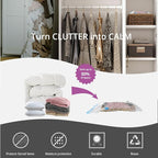 Vacuum Storage Bags 7 Pack Large for Clothing Packing Moving with Hand Pump - Image 2