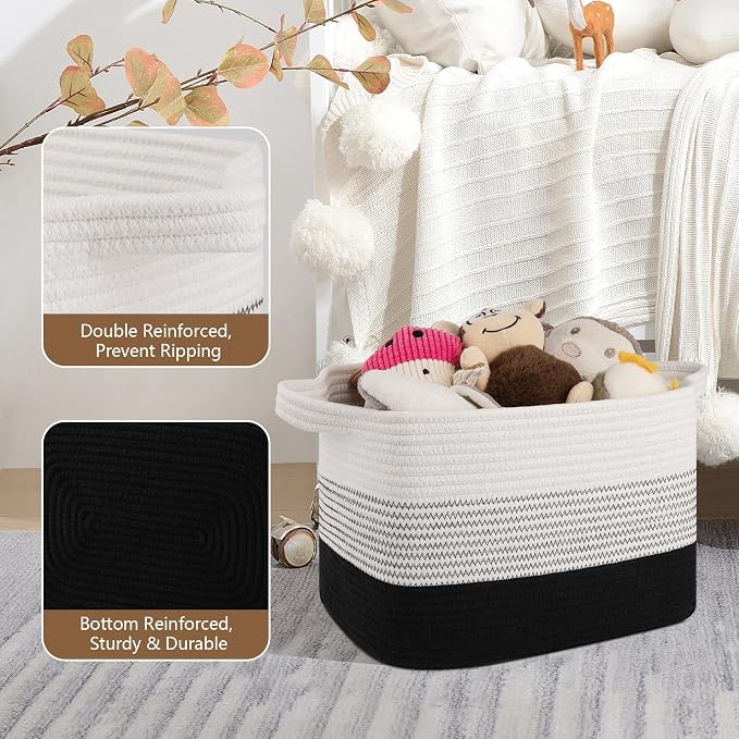 OIASKET Storage Basket for Organizing 3 Pack, Woven Baskets for Storage - Image 3