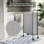 ELYKEN Slim Laundry Hamper with Lid & Wheels, 50L Rolling Laundry Basket - Image 6