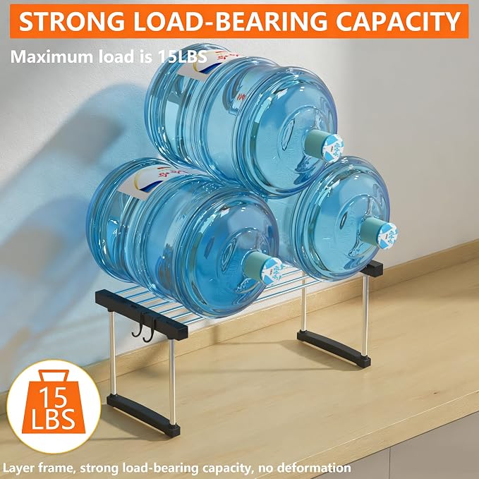 BLULEE Expandable Under Sink Organizer, No-Drill Adjustable Shelf - Image 9