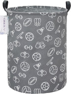 Round collapsible Large Sports Ball Laundry Hamper for Adults Kids by ONOEV