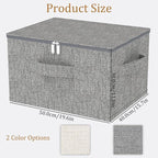 Underbed Storage Boxes with Zippers,19.6x15.7x11.8in,Grey,2 Pack - Image 7