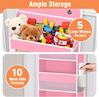 Over The Door Organizer Storage Large Capacity Hanging Bedroom Storage | 5 Shelves, 40 LB Capacity, Foldable Mesh Design, Clear Window, Sturdy, Large Storage Organizer for Nursery, Pantry & Closet - Image 4