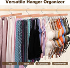 2 Pack Tank Top Hanger, Bra Hangers for Closet Organizer & Storage | Premium Bra Hanger, Tank Top hangers with 40 hooks, 360°Rotating Closet Organizers and Storage Space Saving, Belt Hanger - Image 7
