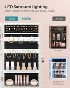 SONGMICS Lockable Jewelry Cabinet Armoire with Mirror, Wall-Mounted - Image 5