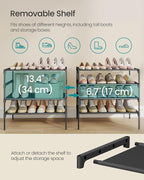 SONGMICS 4-Tier Shoe Rack, Space-Saving, Shoe Storage Organizer - Image 5