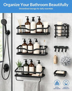 COOLMI Shower Caddy Adhesive Replacement, 14 Pack Mixed Hook Set - Image 8