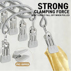 Pants Hangers with 20 Clips, Space Saving Hanging Closet Organizer (Grey) - Image 7