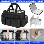 Cleaning Caddy Bag, Large Cleaning Bag for Housekeepers, Black - Image 2