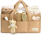 PeraBella Diaper Caddy Organizer for Changing Table, Storage Basket for Wipes, Gift for Baby Shower, Car Organizer, Nursery Organizer, Portable Storage by PeraBella