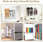 Acrylic Straw Holder for Cabinet Door - Child-Safe Organizer & Dispenser with Smooth Rounded Edges for Kitchen Accessories Storage, Adhesive Circles Included (Clear Transparent) - Image 7