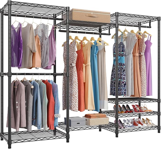 VIPEK V5 Heavy Duty Clothes Rack, Freestanding Modular Closet System, Black by VIPEK