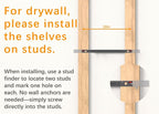 BAYKA Black Floating Shelves 22.5in, Set of 2, Wall Mounted for Wall Decor - Image 9