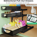 Under Sink Organizer, 2-Pack 3-Tier Pull Out Cabinet Organizers and Storage - Image 4