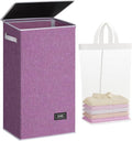 SOLEDI 100L Laundry Hamper with Lid, Large Collapsible Laundry Basket by SOLEDI
