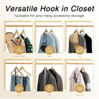 HOUSE DAY Space Saving Hangers 100 Pack, Clothes Hanger Connector Hooks, Heavy Duty Closet Space Saver, Small Space Solutions, Cascading Dorm Room Closet Organizer and Storage - White - Image 3