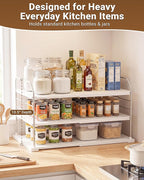 EVERIE Extendable 3-Tier Kitchen Cabinet & Pantry Organizer for Plastic Wrap, Foil & Storage Bags, Adjustable Heavy Duty Shelf Rack for Wrap Boxes, Jars & Snack Boxes (11–16.7 in Wide), Pack of 1 - Image 5