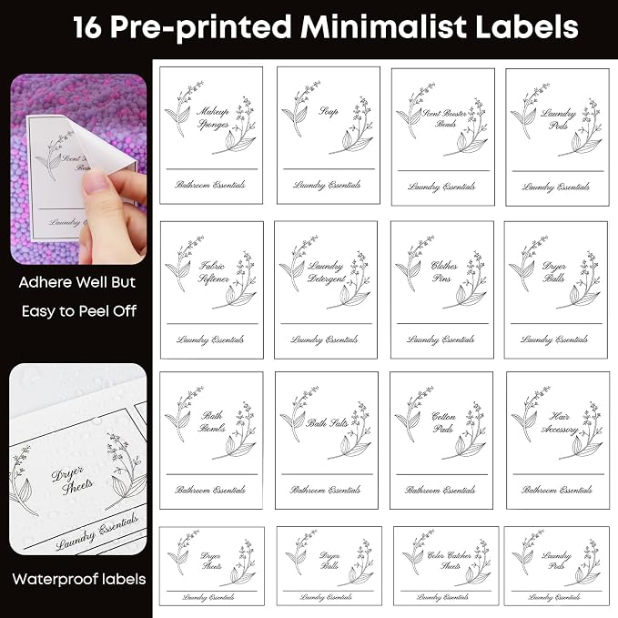 COAZEX 4 Pack Clear Laundry Pods Container & Dryer Sheet Holder,Black Lids - Image 6