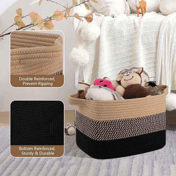 OIASKET Storage Basket for Organizing 3 Pack, Woven Baskets for Storage - Image 3