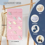 26-Pocket Hanging Closet Organizer for Socks and Underwear, Pink - Image 5