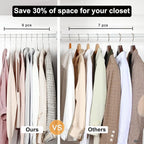 TOPIA HANGER White Wooden Hangers 30 Pack, 0.28 inch Slim Wood Clothes Hanger with Flat Design and Smooth Notches, Lightweight & Durable Space Saving Hangers for Shirt, Coat, Camisole-CT31W - Image 6