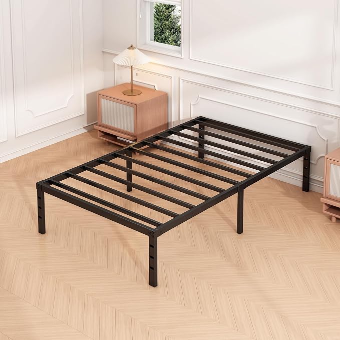 Hafenpo 12 Inch Twin Bed Frame, Under Bed Storage, Black - Image 6