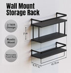 RICHER HOUSE Floating Shelves Bathroom, Wall Mounted Shelf Over Toilet - Image 2