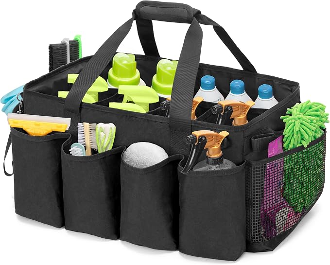 HODRANT Extra-Large Cleaning Caddy with Handles & Multi Pockets by HODRANT