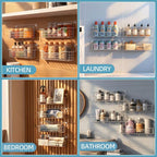 Spice Rack Wall Mount, 4 Pack Spice Organizer, White - Image 8