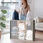 SOLEDI 180L 3-Section Laundry Hamper with Lid, Extra Large Dirty Clothes Basket with Sturdy Handles for Laundry Room & Bedroom - Durable Organizer for Sorting Laundry - Image 4