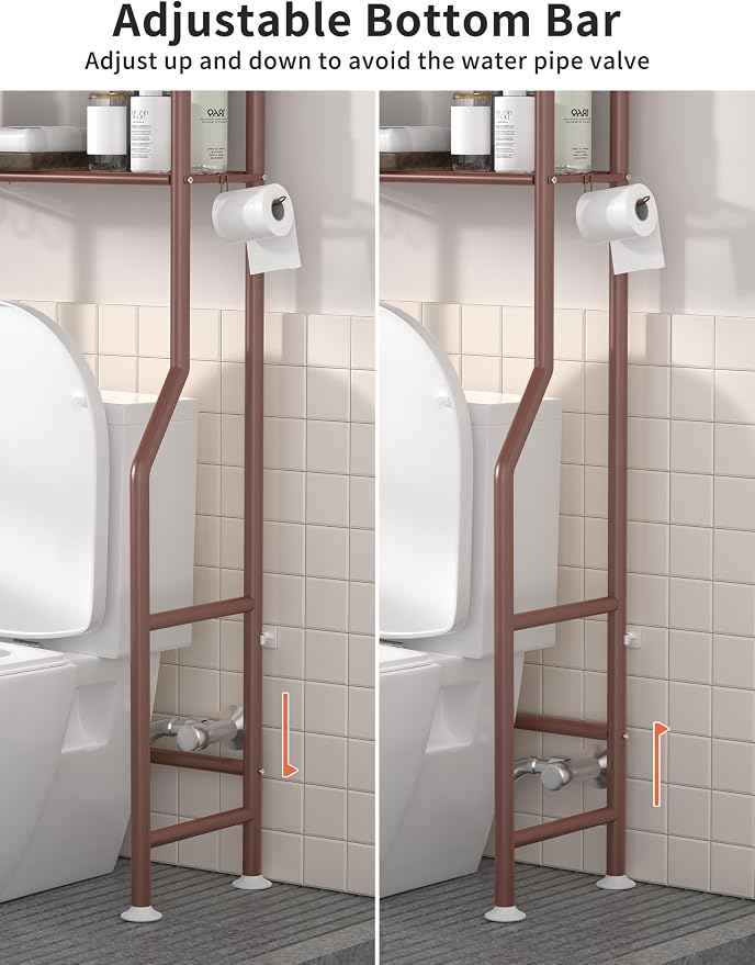 Livilord 3-Tier Over Toilet Storage, Freestanding, Bronze - Image 6