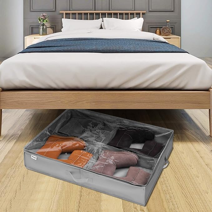 INAYA Underbed Shoe Storage Organizer Set of 2, Fits up to 16+4 Pairs Boots - Image 6