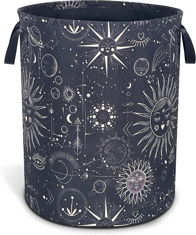 Universe Sun Planet Moon Laundry Basket Foldable Oxford Cloth 18.9x16.5 In by Unknown