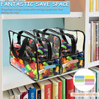 6 Pcs XL Toy Storage Bags Widen Waterproof Clear Toy Organizer with Labels - Image 6