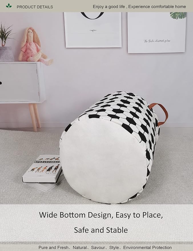 Round Geometric Hexagon Laundry Basket Hamper for Youth,Teens,Adults - Image 5