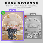 Witch Skull Gothic Laundry Basket Foldable Oxford Cloth Hamper 18.9x16.5 In - Image 7