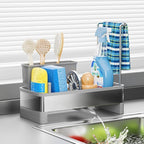 Ewaiira Stainless Steel Sink Caddy, Sponge Holder for Kitchen Sink 9.8″ by EwaiiraHomeStorageOrganizer