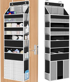 WISELIFE 5-Tier Over the Door Organizer for Nursery Hanging, Black by WiseLife