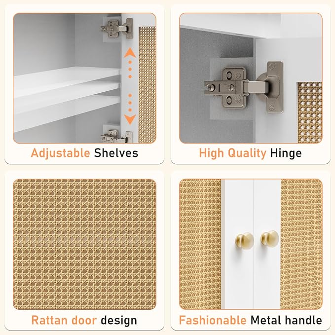 Over Toilet Storage Cabinet with Barn Door & Adjustable Shelves - Image 5