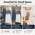 6 Pack Black Space Saving Hangers for Closet Organizers and Storage, 9.4 inch with 5 Enclosed Anti-Slip Hole, Clothing Hangers for Small Apartment & Small Closets and Dorm Room Essentials - Image 5