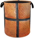Basketball Large Storage Basket Collapsible Laundry Basket Oxford Storage Bin for Toy Bins Gift Baskets Bedroom Clothes Hamper 16" X 20.8" by NSMNSM