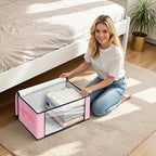 Fab totes 35L Closet Organizers, Foldable Under Bed Storage Containers | Storage Bags with Zippers,Window and Handles for Organizing Bedroom, Closet, Clothing,Organization with Handle - Image 6