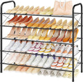 Hoctieon 5 Tier Mesh Style Shoe Rack, Entryway Shoe Shelf, Shoe Storage Organizer, Shoe Rack for Closet, Space Save for Bathroom, Garage, Hallway, Bedroom, Living Room, Black by Hoctieon