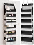Criusia Over the Door Organizer, Heavy-Duty 6-Shelf Hanging Storage with 13 Mesh Pockets, 55lbs Capacity Behind the Door Storage for Nursery, Bathroom, Bedroom, and Dorm, Black by Criusia